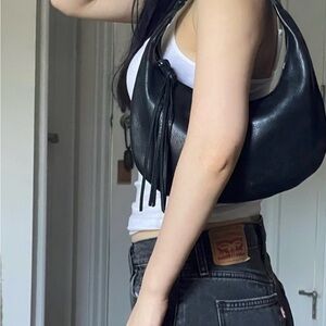 Banana Republic Black Leather Shoulder Bag